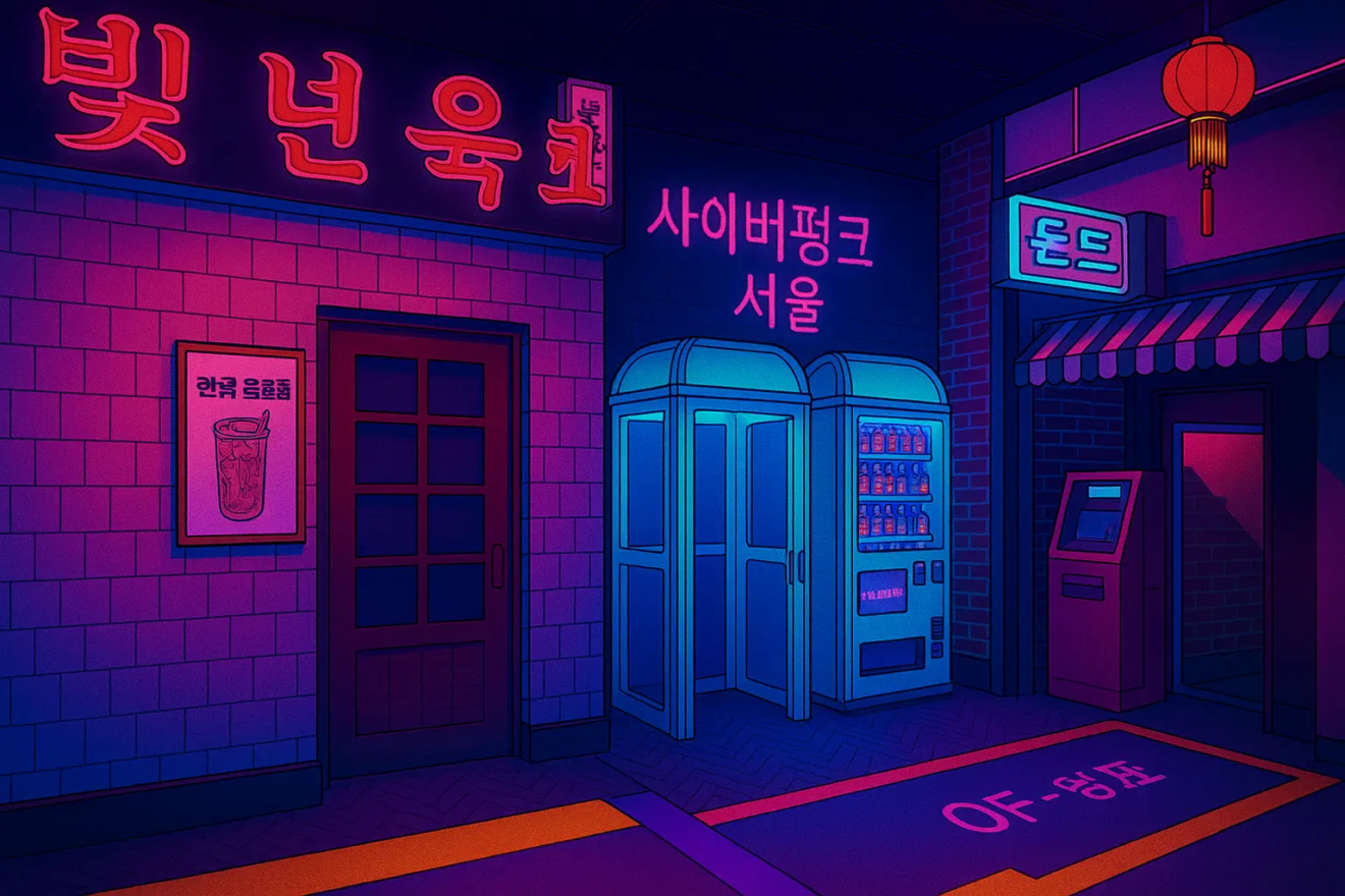 Vue cabines téléphoniques_Cyber Punk