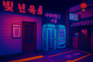 Vue cabines téléphoniques_Cyber Punk