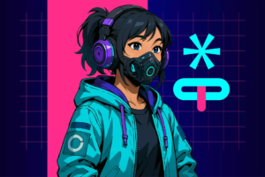 Le personnage de KONEO incarne l’esprit du studio : créatif, urbain et connecté. Avec son hoodie turquoise, son casque audio et son masque néon, elle représente une esthétique cyberpop inspirée de Séoul, entre culture gaming, mode streetwear et univers futuriste. Une icône stylisée pour une nouvelle génération de studios photo immersifs.
