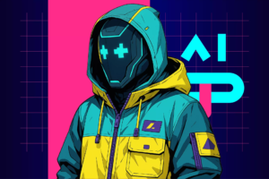 Ce personnage au masque technologique et hoodie jaune incarne la lumière et l’énergie positive du crew KONEO. Son look mêle streetwear, codes cyberpunk et détails néon, signature du studio photo immersif. À travers lui, KONEO évoque la créativité collective : chaque membre du crew représente une facette de l’expérience — entre expression libre, connexion et jeu.